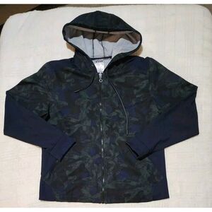 Zyia Active Women's L Large Evening Paradise‎ Windbreaker Hooded Jacket Mesh